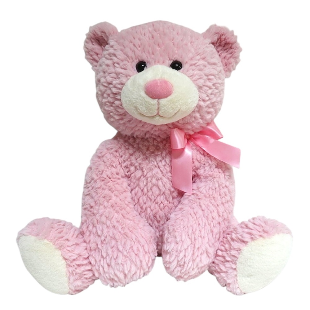 NWT🩷Kid Connection Pink Plush Bear with Satin Bow